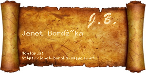 Jenet Boróka névjegykártya